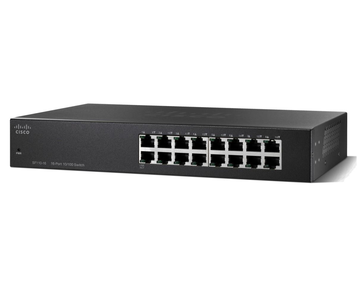  - Incom Group
 0882658721298 Switch niezarządzalny Cisco SF110-16 16x10/100 Rack