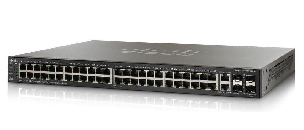 Switch zarządzalny Cisco SG500-52P 48x100/1000 PoE 4xGB (2x5G SFP)   - Incom Group
