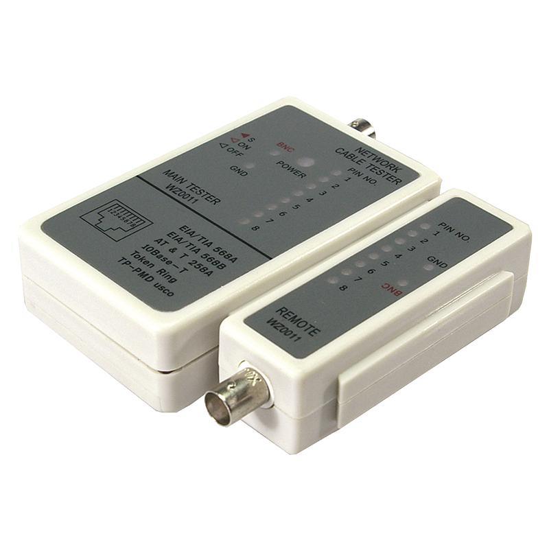 Tester kabli LogiLink WZ0011 do złącz RJ45 i BNC, z jednostką zdalną 4260113564233  - Incom Group
