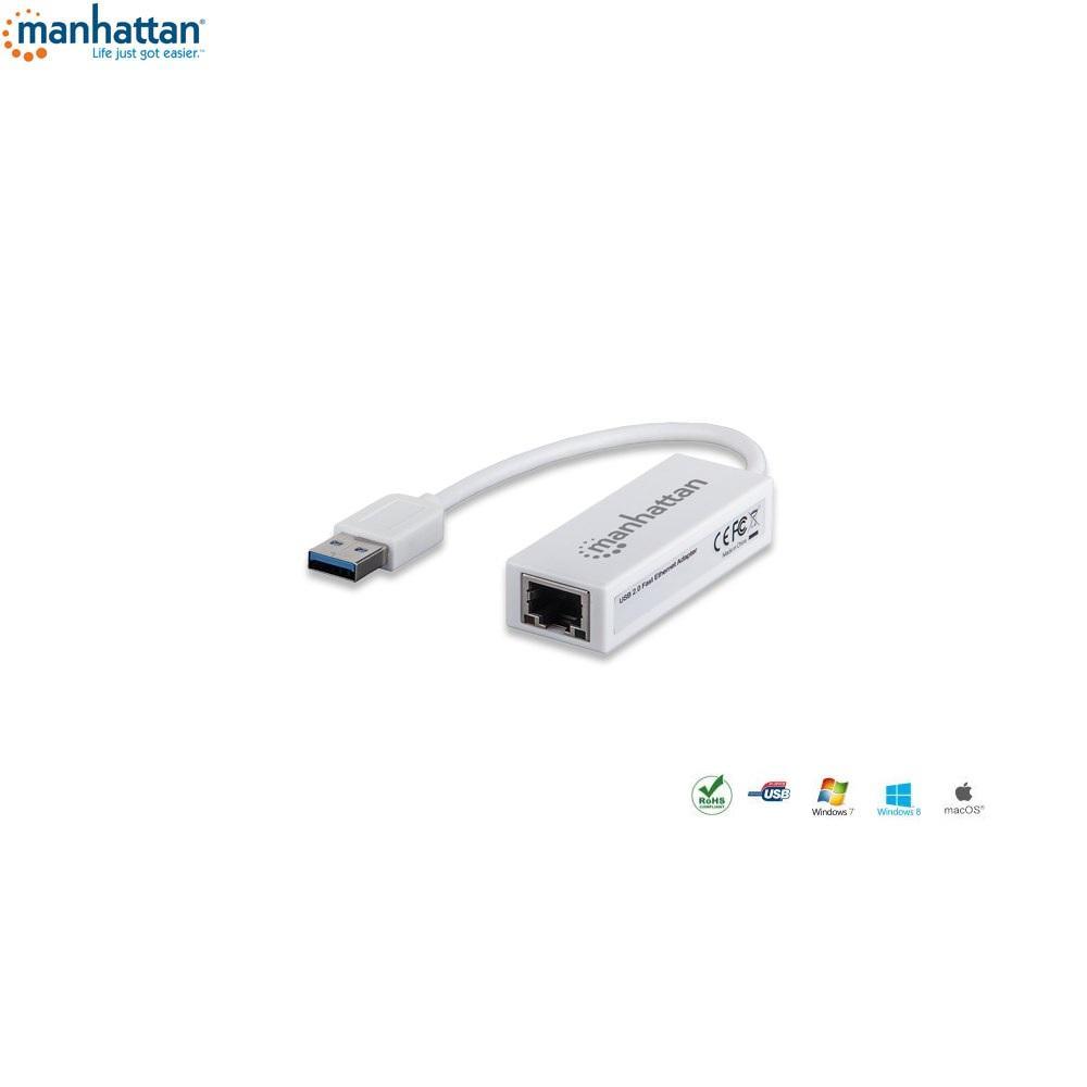 0766623506731 Karta sieciowa Manhattan USB 2.0 na RJ45 10/100  - Incom Group
