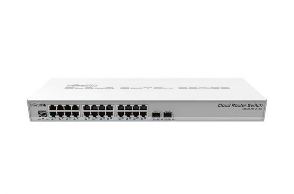 Switch zarządzalny MikroTik CRS326-24G-2S+RM 24 x10/100/1000 2 x 10000 SFP+  - Incom Group
 4752224002198