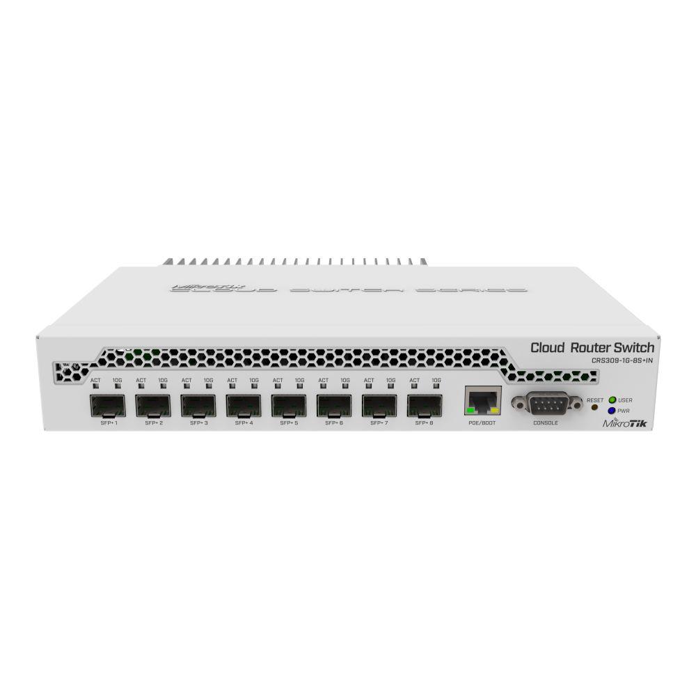  - Incom Group
 4752224002143 Switch zarządzalny MikroTik CRS309-1G-8S+IN 1x1GbE 8x10GbE SFP+ RS232 PoE