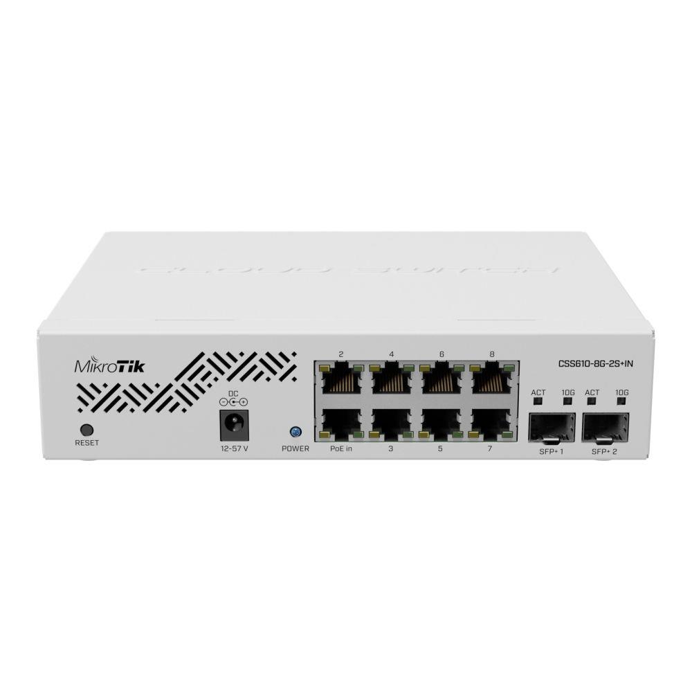  - Incom Group
 4752224006929 Switch zarządzalny MikroTik CSS610-8G-2S+IN 8x1GbE 2xSFP+ PoE