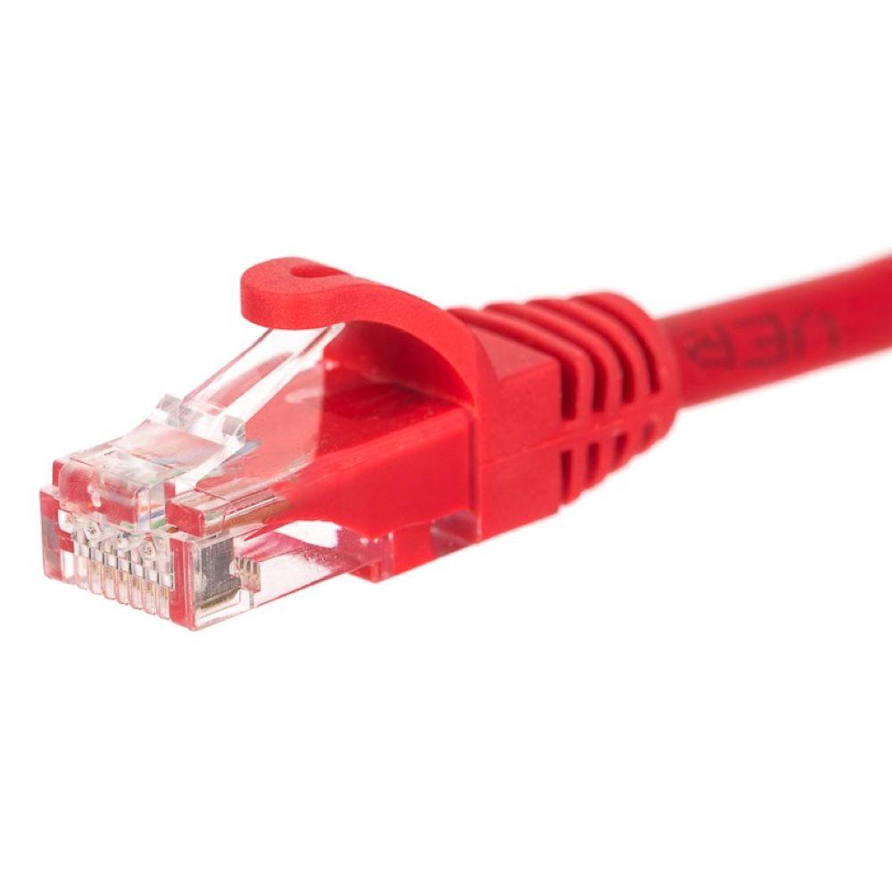 5908268776321 Patchcord RJ45, Netrack osłonka zalewana, kat. 6 UTP, 1m czerwony  - Incom Group
