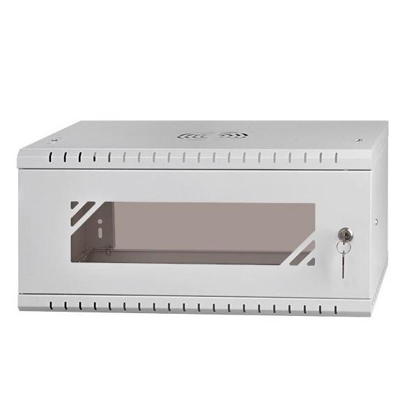  - Incom Group
 5908268777007 Szafa wisząca Rack 19" Netrack, ECO-Line, 4U/450mm, szara, drzwi przeszklone