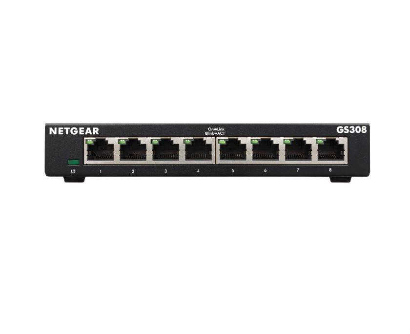  - Incom Group
 Switch niezarządzalny Netgear GS308 v3 8x 10/100/1000 RJ45 0606449140149