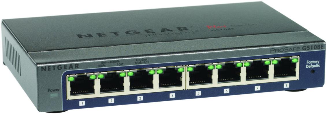 Switch zarządzalny Netgear GS108E v3 8x 10/100/1000 ProSafe Plus  - Incom Group
 0606449103403