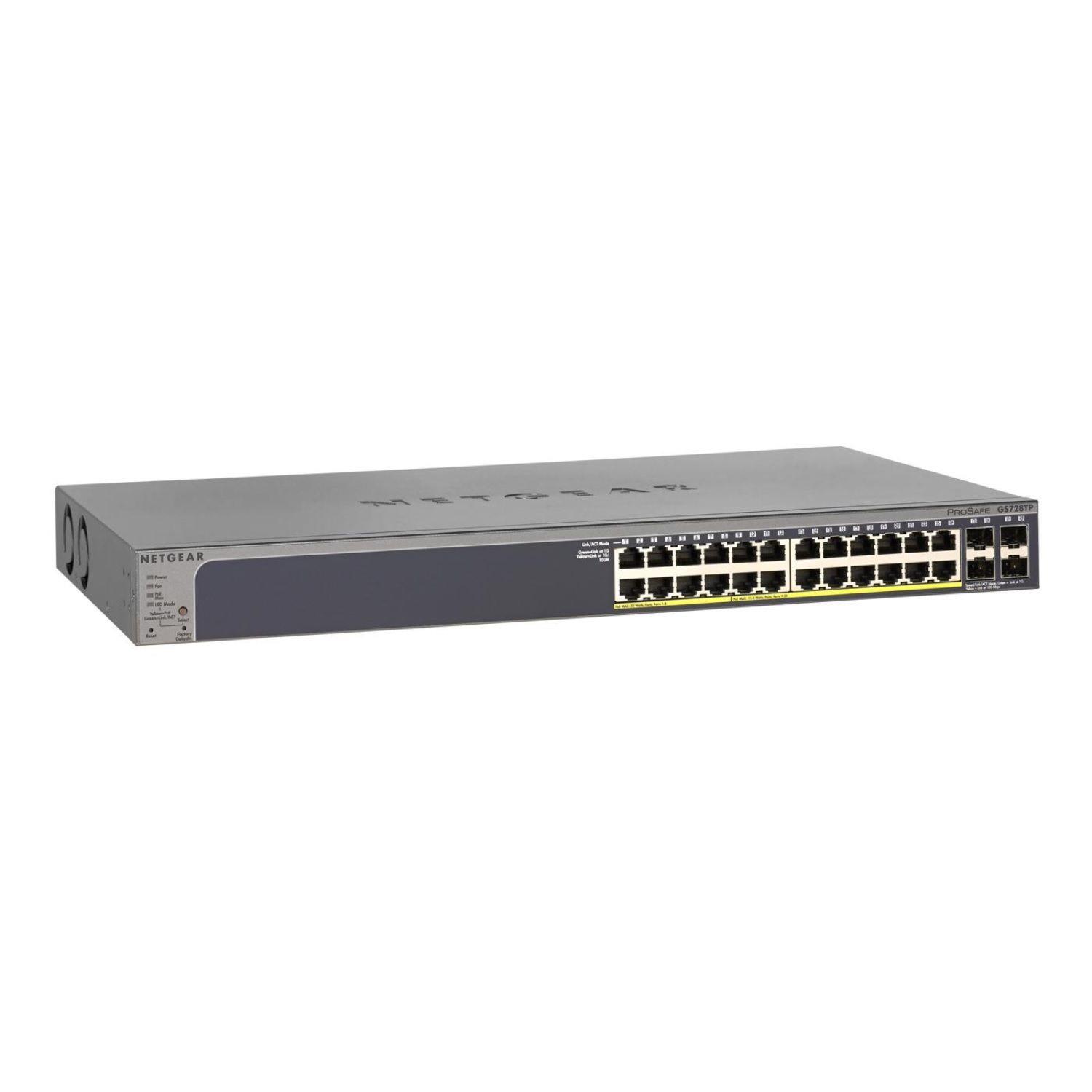 0606449131628 Switch zarządzalny Netgear GS728TP-200EUS LAN 24x10/100/1000 SFP 4x1G  - Incom Group
