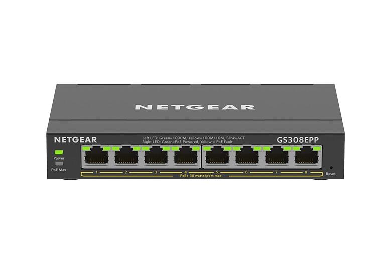 0606449153095 Switch zarządzalny Netgear GS308EPP SOHO Plus 8x1G PoE+ 123W  - Incom Group
