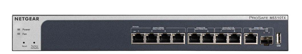  - Incom Group
 0606449120912 Switch zarządzalny Netgear MS510TX ProSafe Switch LAN 4x1G 2x2,5G 2x5G 1x10G 1xSFP+