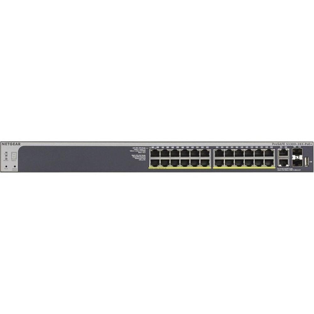 Switch zarządzalny Netgear S3300-28X-PoE+ (GS728TXP) 24x1G PoE+ 195W 2x10G 2xSFP+  - Incom Group
 0606449102826