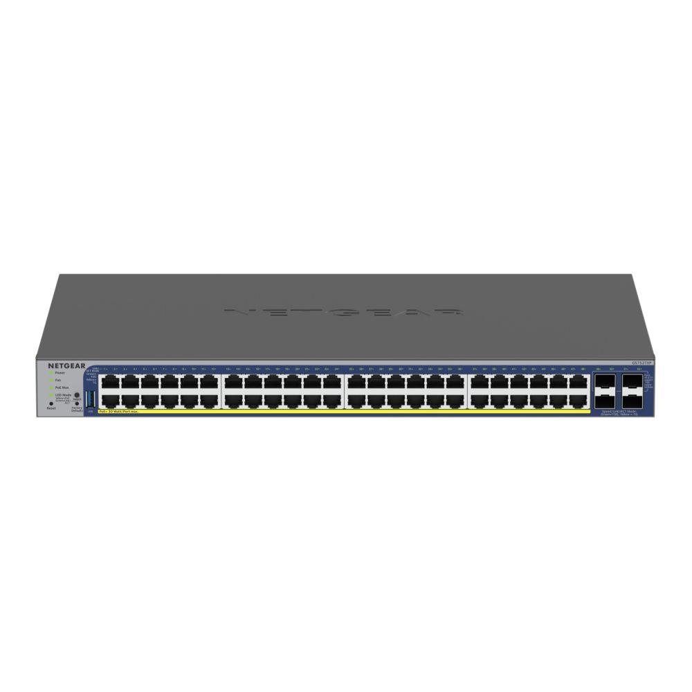 Switch zarządzalny Netgear GS752TXP-300EUS 48x1GbE 4xSFP+ PoE+ 380W 0606449171181  - Incom Group
