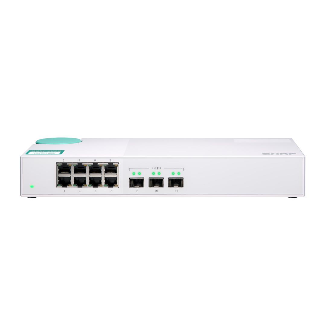 Switch niezarządzalny QNAP QSW-308S 8x1GbE RJ45 3x10GbE SFP+  - Incom Group
 4713213515990