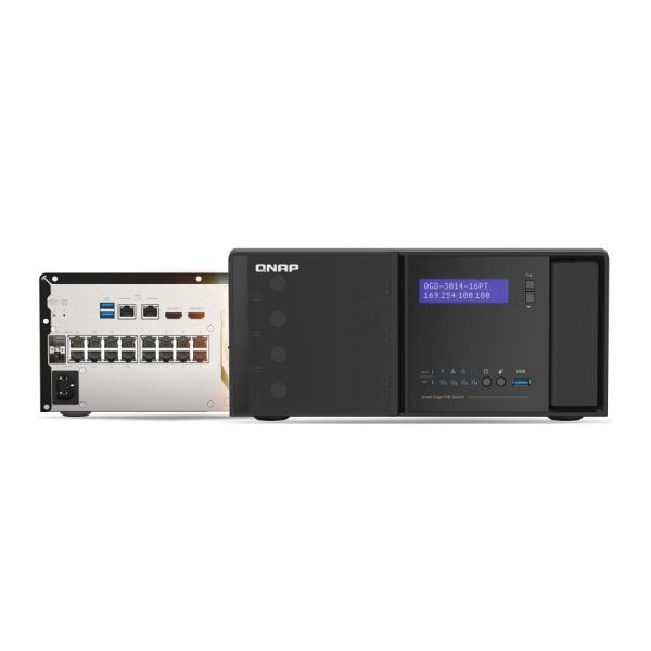 Switch zarządzalny QNAP QGD-3014-16PT-8G QVR, Desktop Smart Edge PoE+, 14x 1GbE, 2x SFP 4713213518427  - Incom Group
