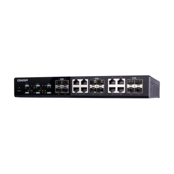 Switch zarządzalny QNAP QSW-M1208-8C 4x 10GbE SFP+ 8x 10GbE SFP+/RJ45 combo 4713213517833  - Incom Group
