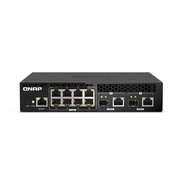 Switch zarządzalny QNAP QSW-M2108R-2C 8x 2,5GbE 2x 10GbE SFP+/RJ45 combo 4713213518762  - Incom Group
