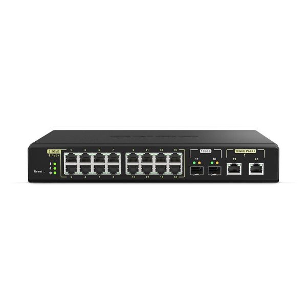 4713213518861 Switch zarządzalny QNAP QSW-M2116P-2T2S 16x 2,5GbE 2x 10GbE 2x 10GbE SFP+ PoE++ 280W  - Incom Group
