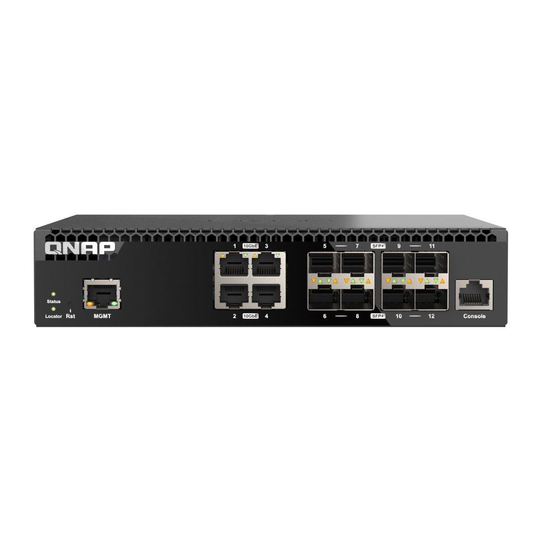 Switch zarządzalny QNAP QSW-M3212R-8S4T 4x 10GbE RJ45 8x 10GbE SFP+ 4711103084328  - Incom Group
