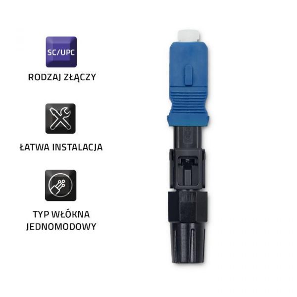  - Incom Group
 Szybkozłącze światłowodowe Qoltec SC/UPC | Singlemode | 3.0mm 5901878544953