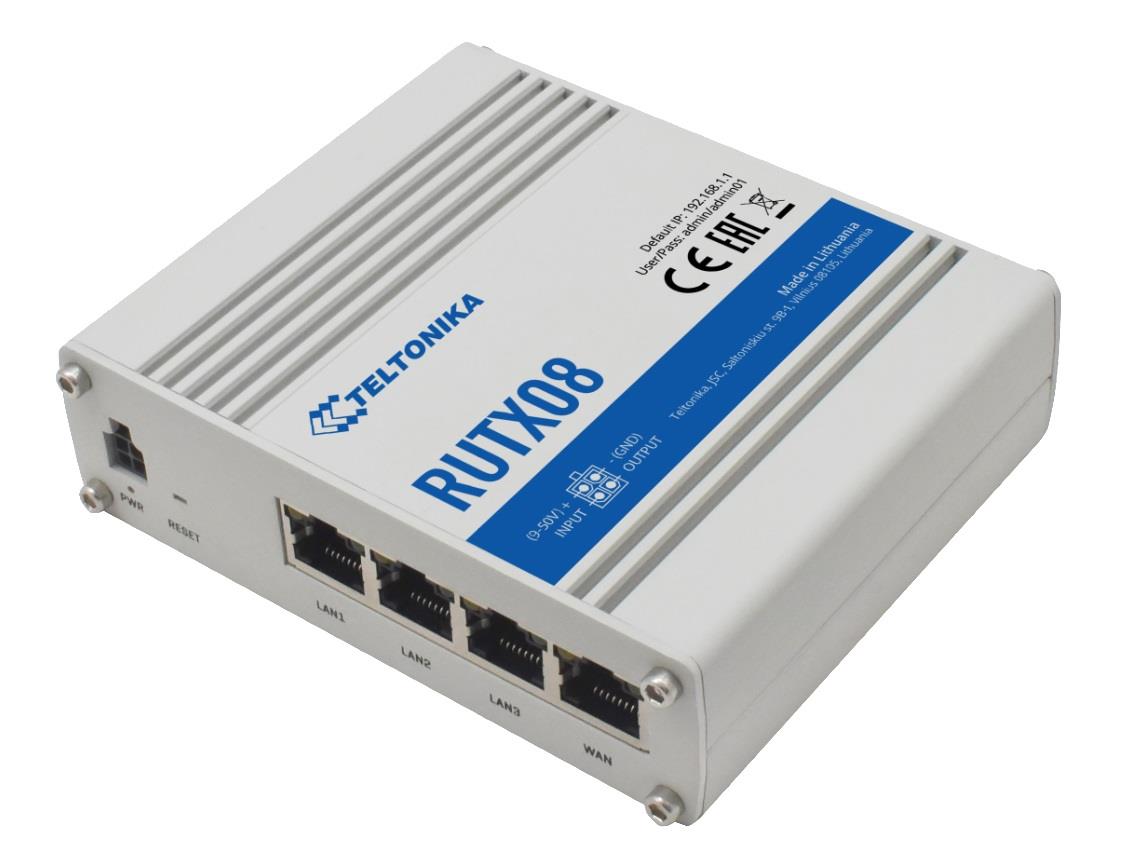  - Incom Group
 Router przewodowy Teltonika RUTX08, 4x LAN/WAN Gigabit, USB 4779027312477