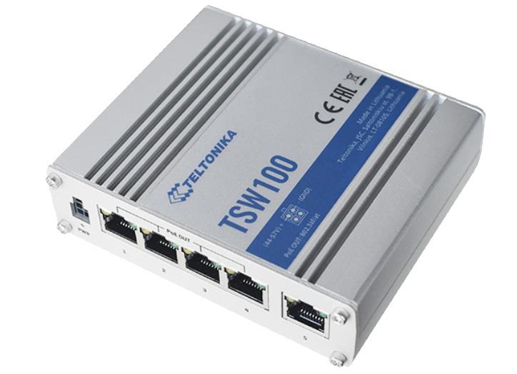  - Incom Group
 4779027312828 Switch niezarządzalny Teltonika TSW100, 5x Gigabit Ethernet, PoE