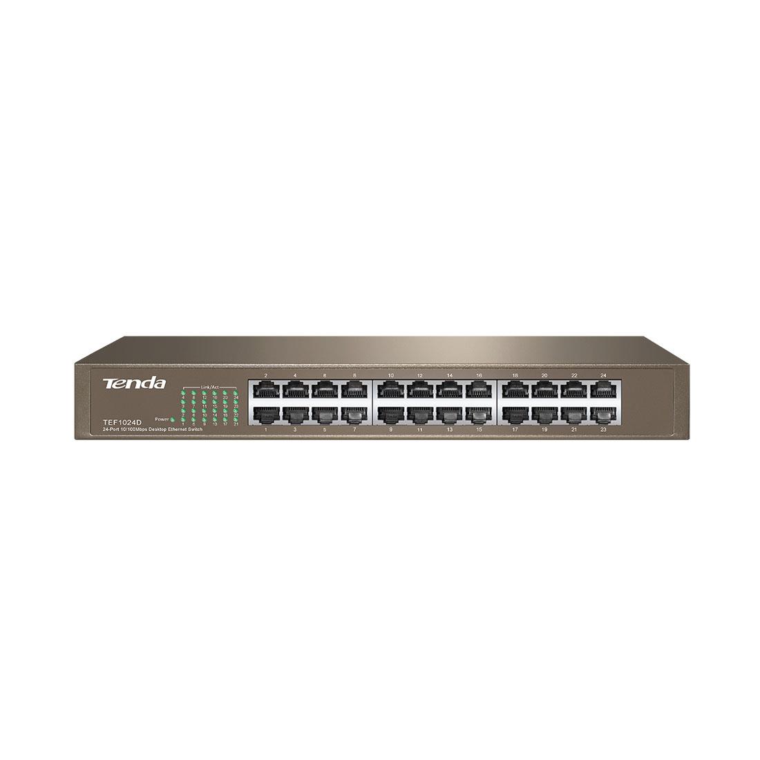 6932849431155 Switch niezarządzalny Tenda TEF1024D 24-port Ethernet Switch 10/100 Mb/s  - Incom Group
