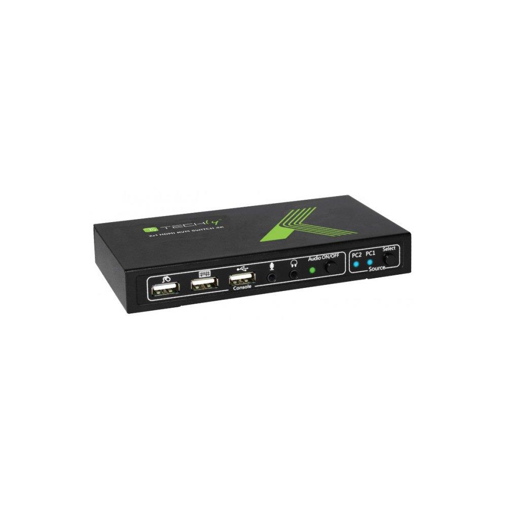  - Incom Group
 8054529028696 Przełącznik KVM Techly 2-portowy HDMI/USB 2x1 z Audio 4K 30Hz