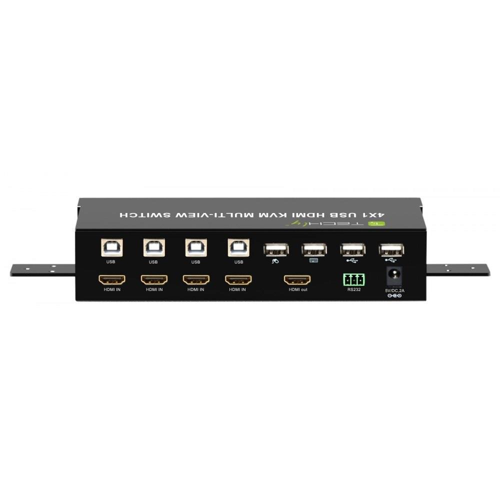 Przełącznik KVM Techly HDMI/USB 4x1 MultiViewer 4w1 FullHD 1080p  - Incom Group
 8051128108255