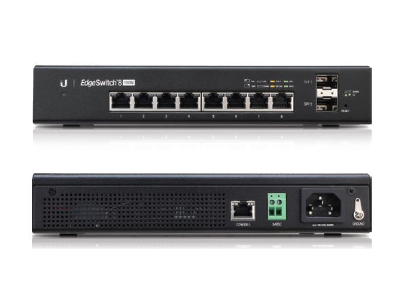 Switch zarządzalny UBIQUITI EdgeSwitch 8  8x10/100/1000 2xSFP PoE+  - Incom Group
 0810354025686