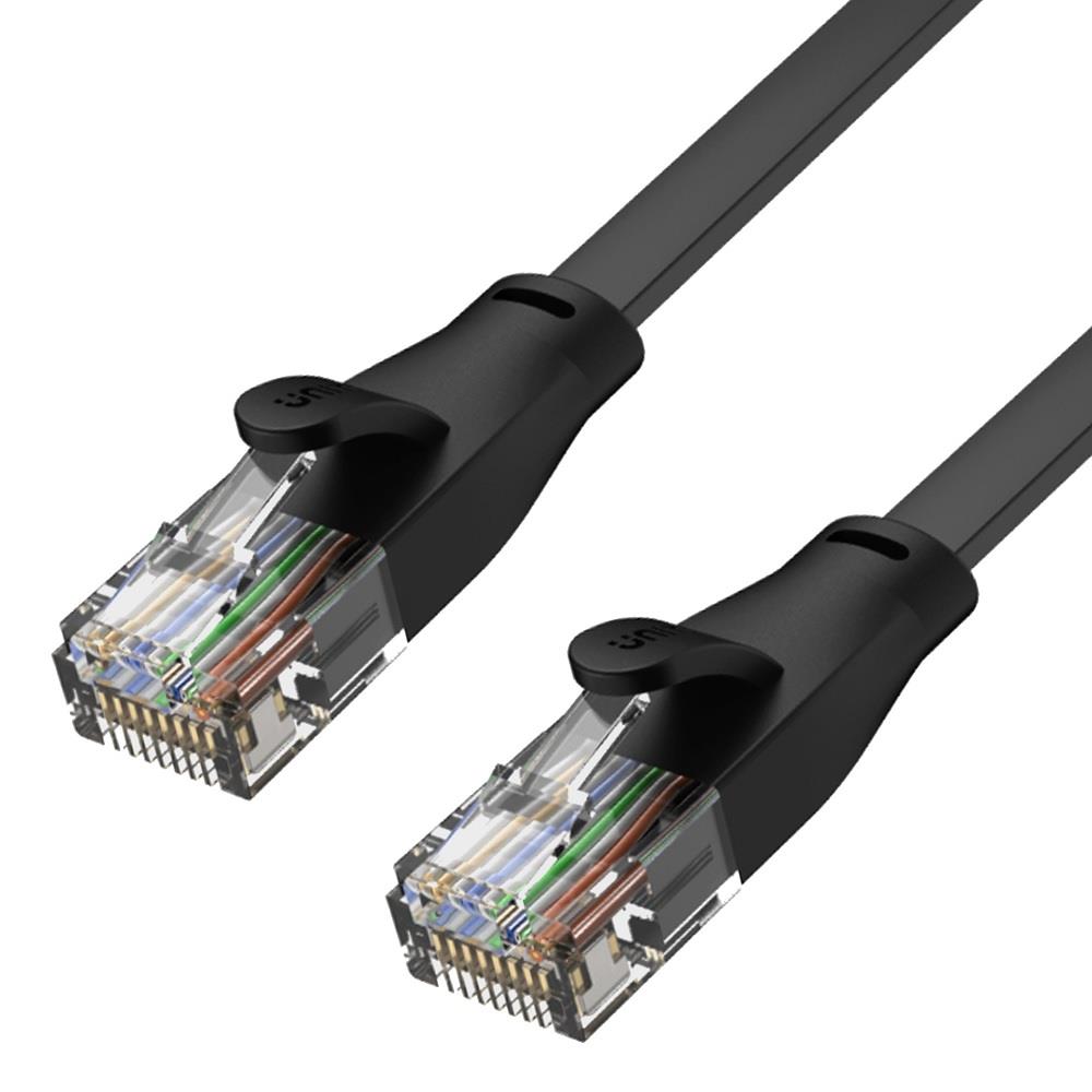 Patchcord UNITEK C1810GBK Cat.6 Płaski, UTP, RJ45, 2m  - Incom Group
 4894160043603