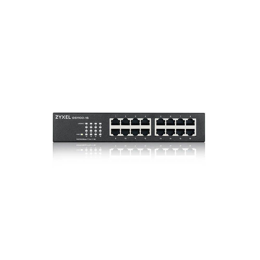 Switch niezarządzalny Zyxel GS1100-16 v3 16x10/100/1000 Mbps 4718937614066  - Incom Group
