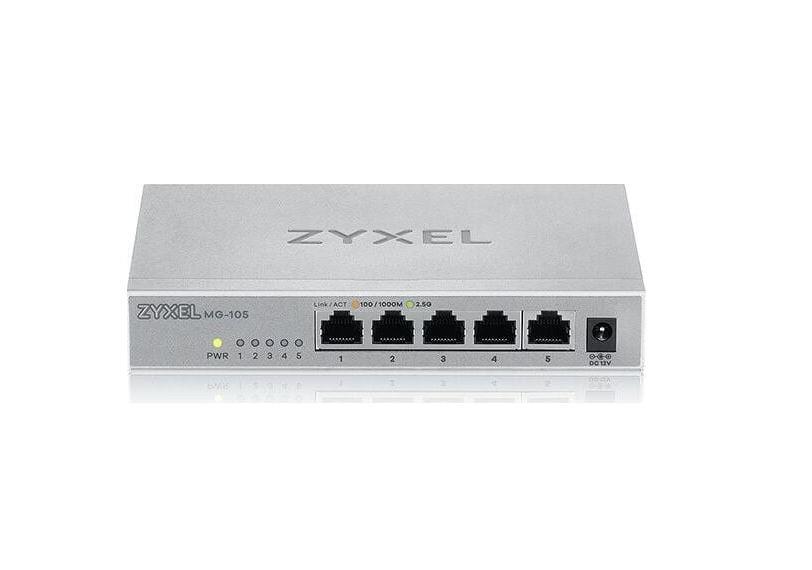 4718937620203 Switch niezarządzalny Zyxel MG-105-ZZ0101F 5x10/100/1000 Mbps  - Incom Group
