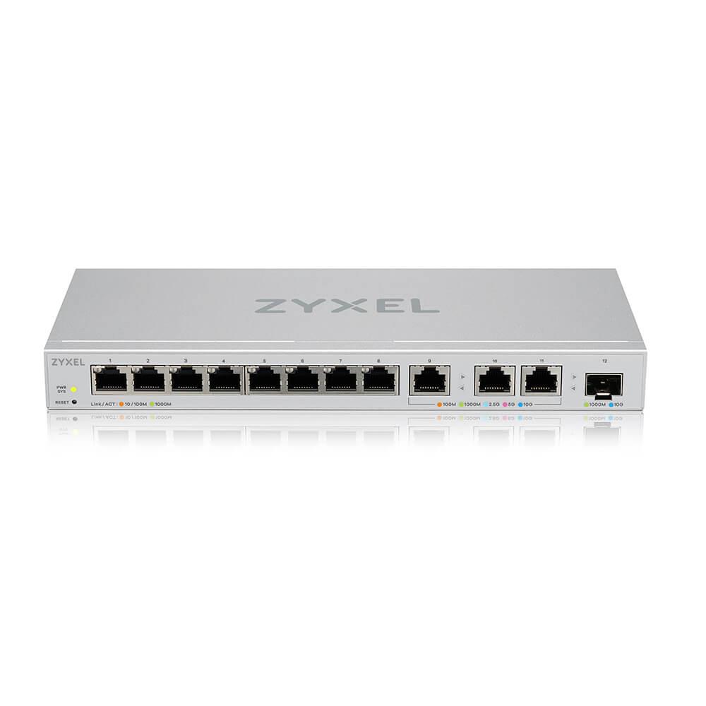 4718937614271 Switch zarządzalny Zyxel XGS1250-12 8x10/100/1000Mbps 3x100M/1G/2,5G/5G/10G 1xSFP+  - Incom Group
