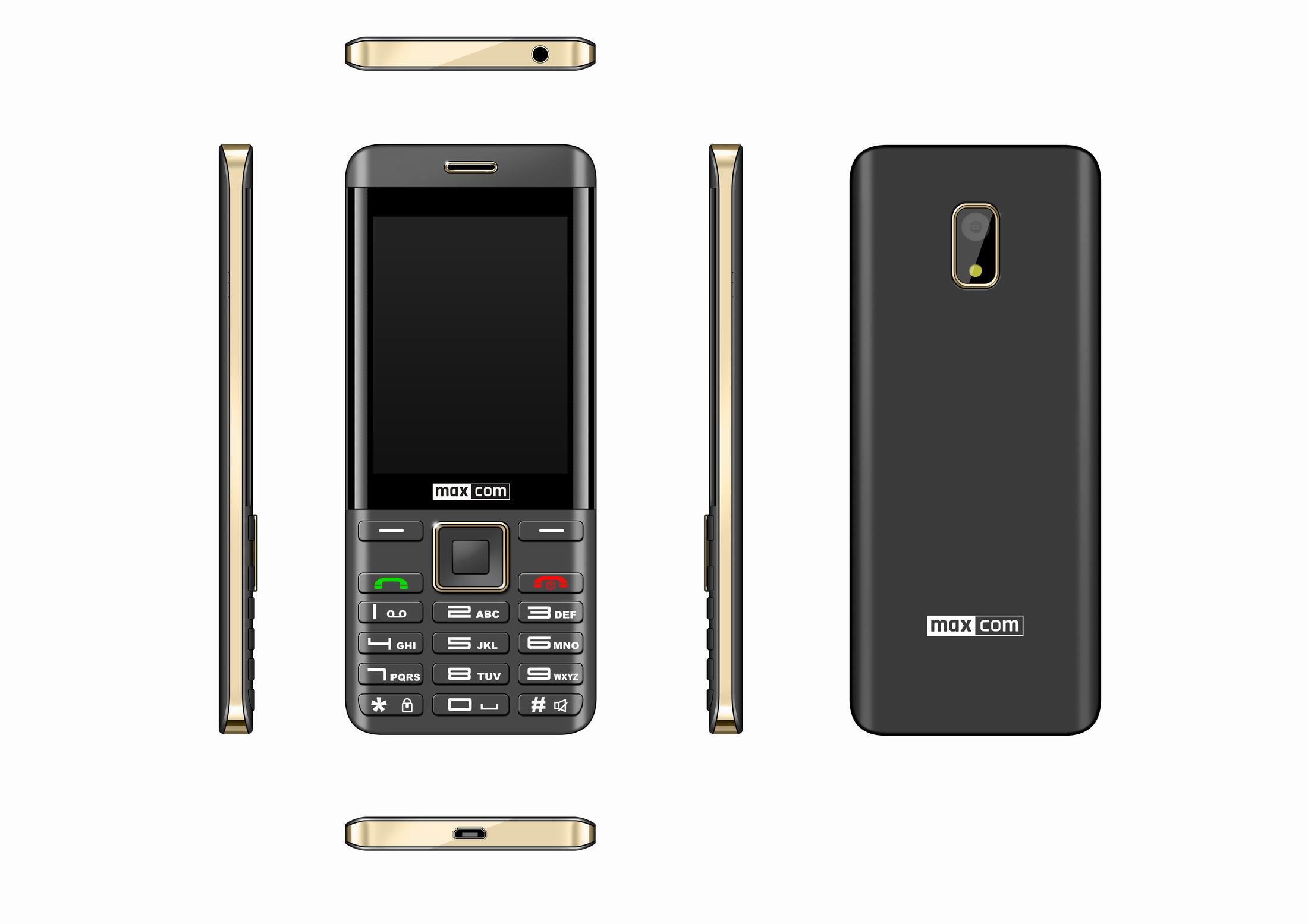 Telefon MaxCom MM236 czarno-złoty  - Incom Group
 5908235974088