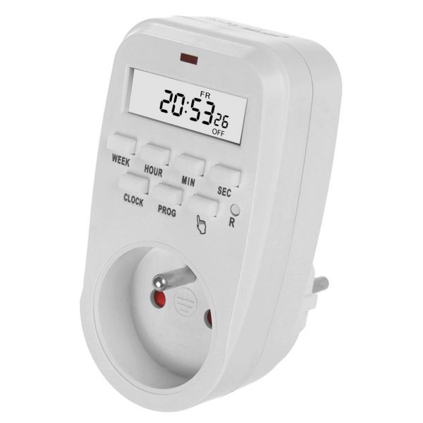 Włącznik czasowy timer cyfrowy GreenBlue GB362 E, max. obciążenie 16A, IP20 5902211133872  - Incom Group
