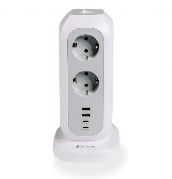 Listwa zasilająca Verbatim EUPT-01 EU Power Tower 11xAC 2xUSB 2xUSB-C  - Incom Group
 0023942495475