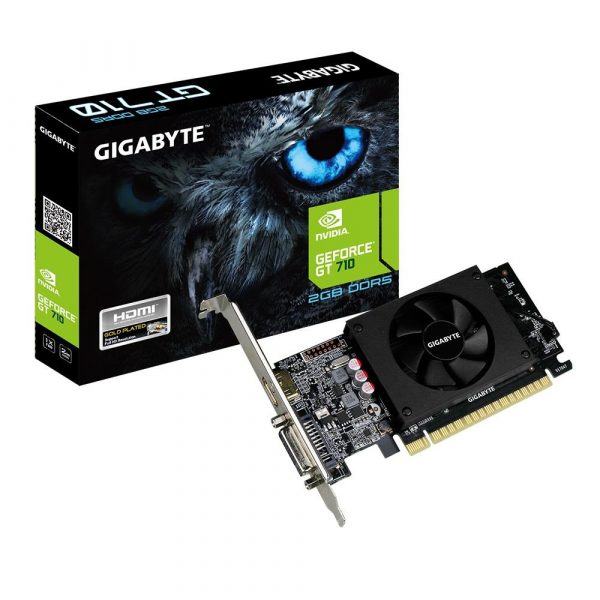 Karta VGA Gigabyte GT710 GV-N710D5-2GL 2GB DDR5 64bit DVI+HDMI PCI-E LP  - Incom Group
 4719331301606