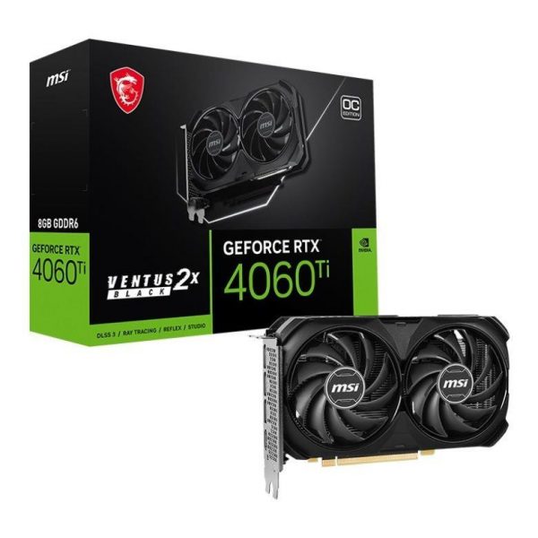 Karta VGA MSI GeForce RTX 4060 Ti VENTUS 2X BLACK 8G OC 8GB GDDR6 128bit HDMI+3xDP PCIe4.0  - Incom Group
 4711377102582