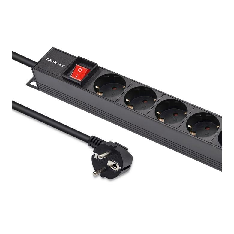 Listwa zasilająca Qoltec PDU do RACK | 16A | 16 x SCHUKO | Pionowa | 1.8m  - Incom Group
 5901878546056