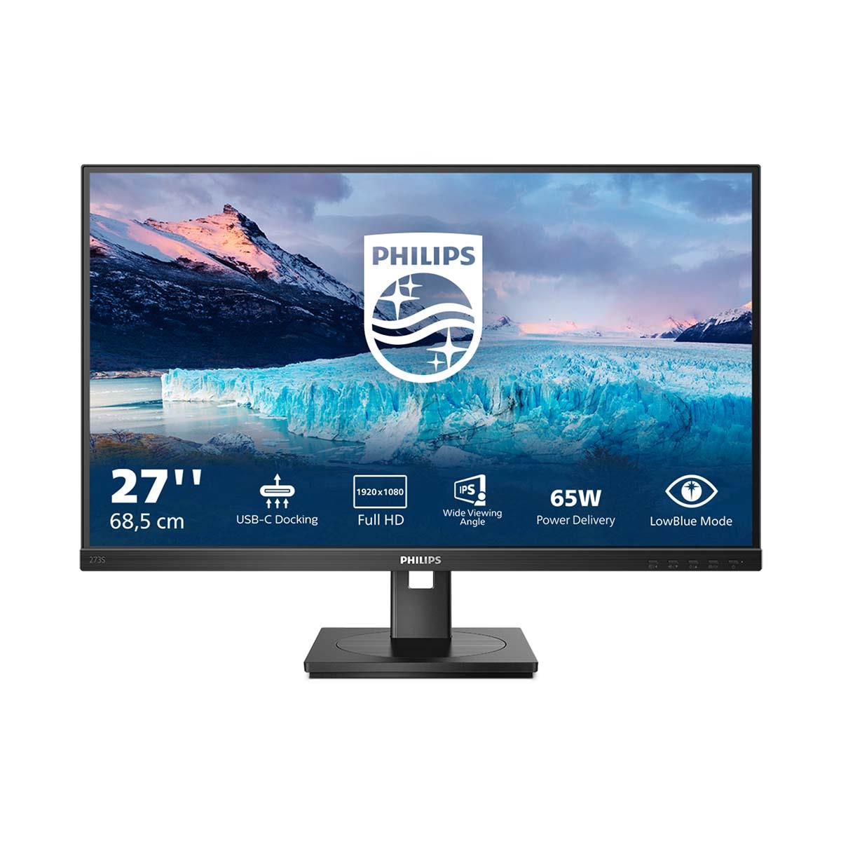 8712581799922 Monitor Philips 27" 273S1/00 HDMI DP USB-C głośniki  - Incom Group
