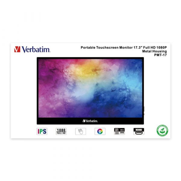 0023942495932 Monitor Verbatim 17,3" PMT-17 Portable Touch HDMI USB 2.0 2xUSB-C  - Incom Group
